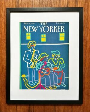 Framed 1990 The New Yorker Magazine Sept 24 Westman Jazz Band